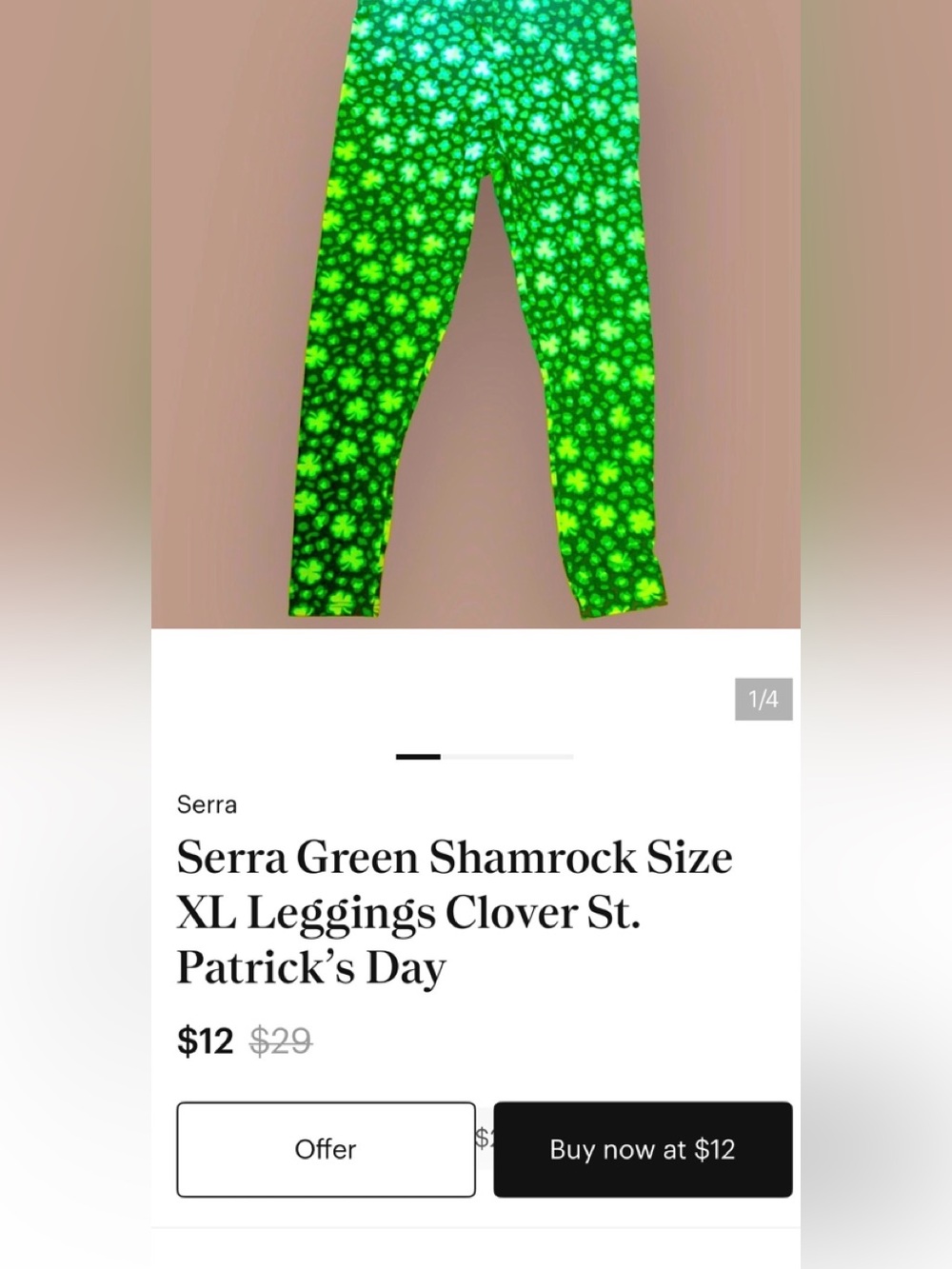 Serra Green Shamrock Leggings